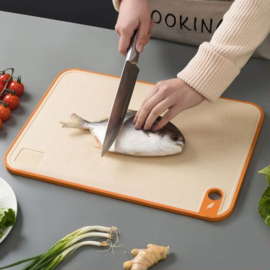 Binygo 1pc Double-sided Antibacterial and Anti-mildew Cutting Board, Plastic Chopping Board, Kitchen Multi-function Adhesive Board