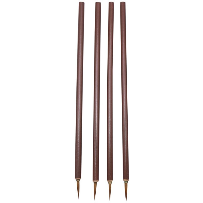 Binygo 5 Pcs Brown Black Large Hook Line Pen Watercolor Brush Chinese Calligraphy Artist Art Student Learning Stationery Painting Tool