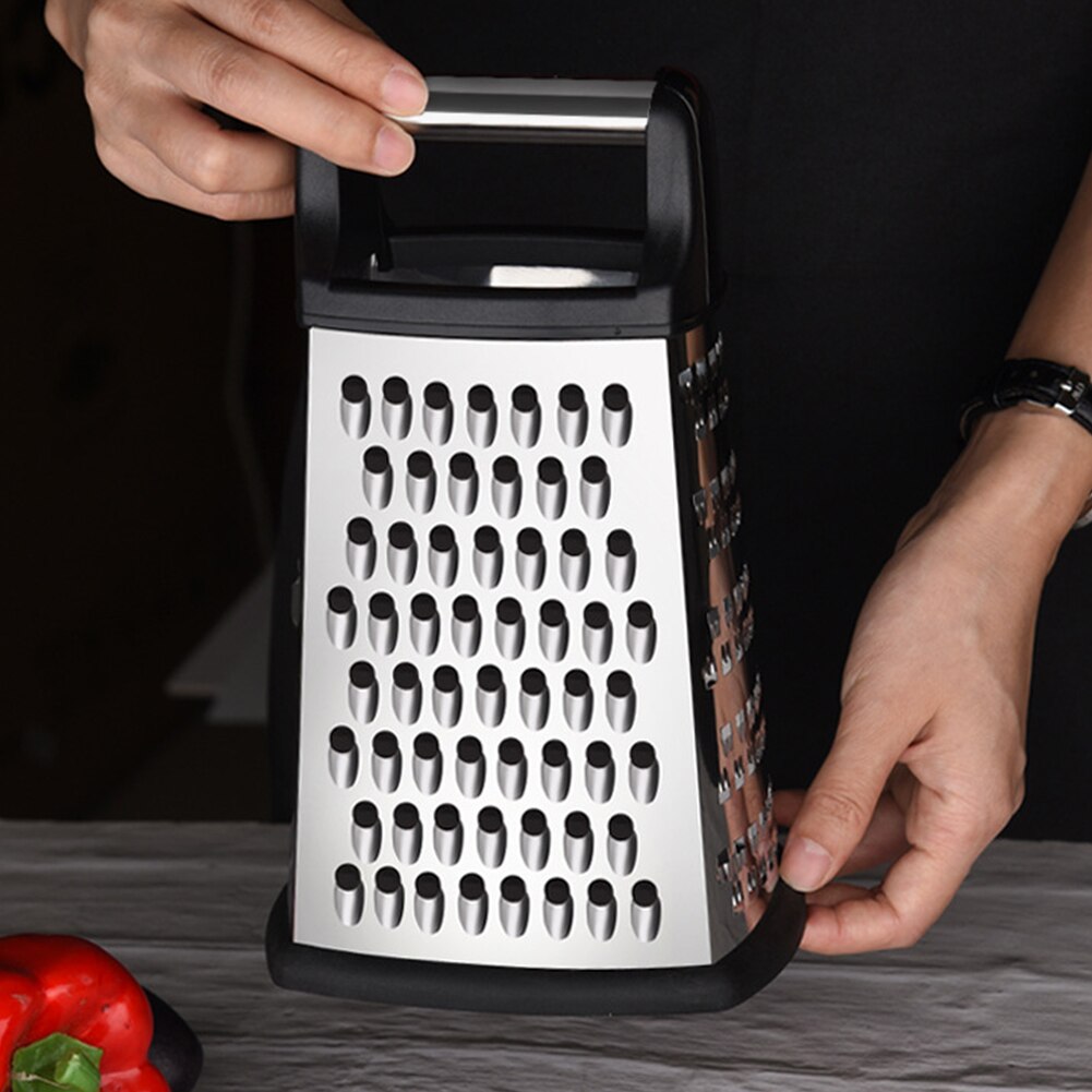 Binygo Box Grater Tower-shaped 9in Potato Cheese Grater Dishwasher Safe Kitchen Slicer with Container for Veggie Lemon Garlic