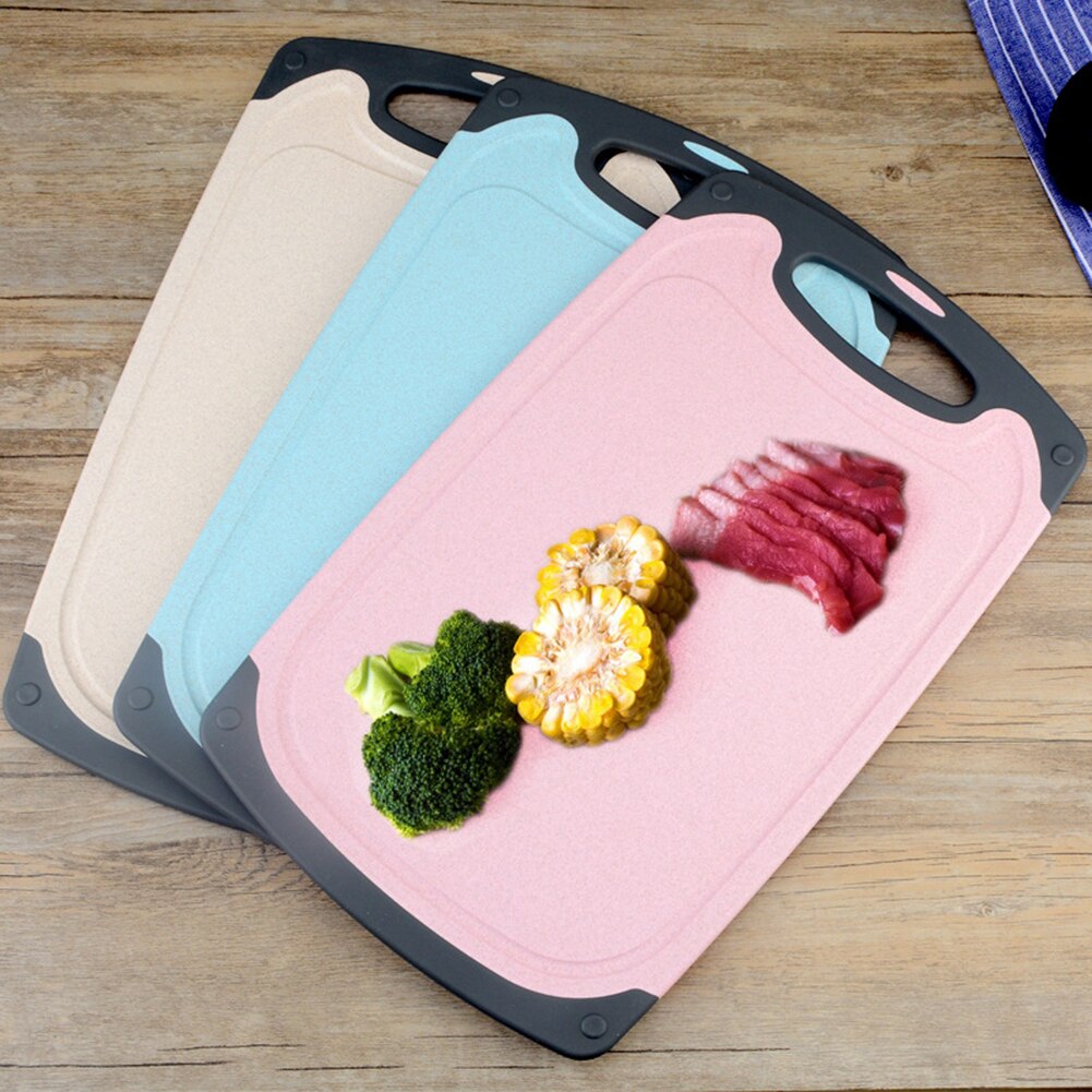 Binygo Healthy Kitchen Accessories Chopping Board Wheat Straw Cutting Block Non Slip For Prevention Kitchen Multifunctional Double-side