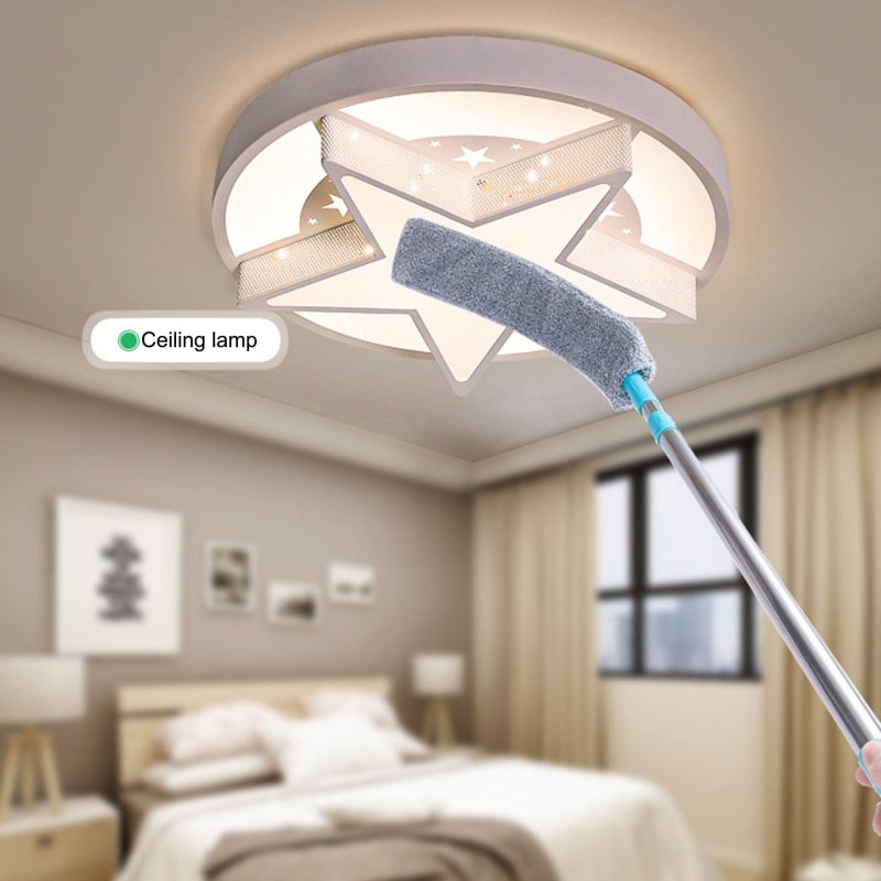 Binygo Household Long Handle Mop Telescopic Duster Brush Blinds Dust Brush Removal Microfibre Dust Removal BrushesHome Cle