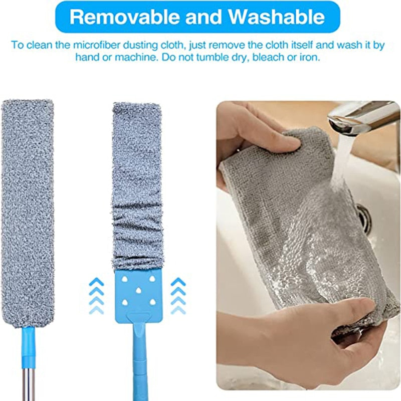 Binygo Household Long Handle Mop Telescopic Duster Brush Blinds Dust Brush Removal Microfibre Dust Removal BrushesHome Cle