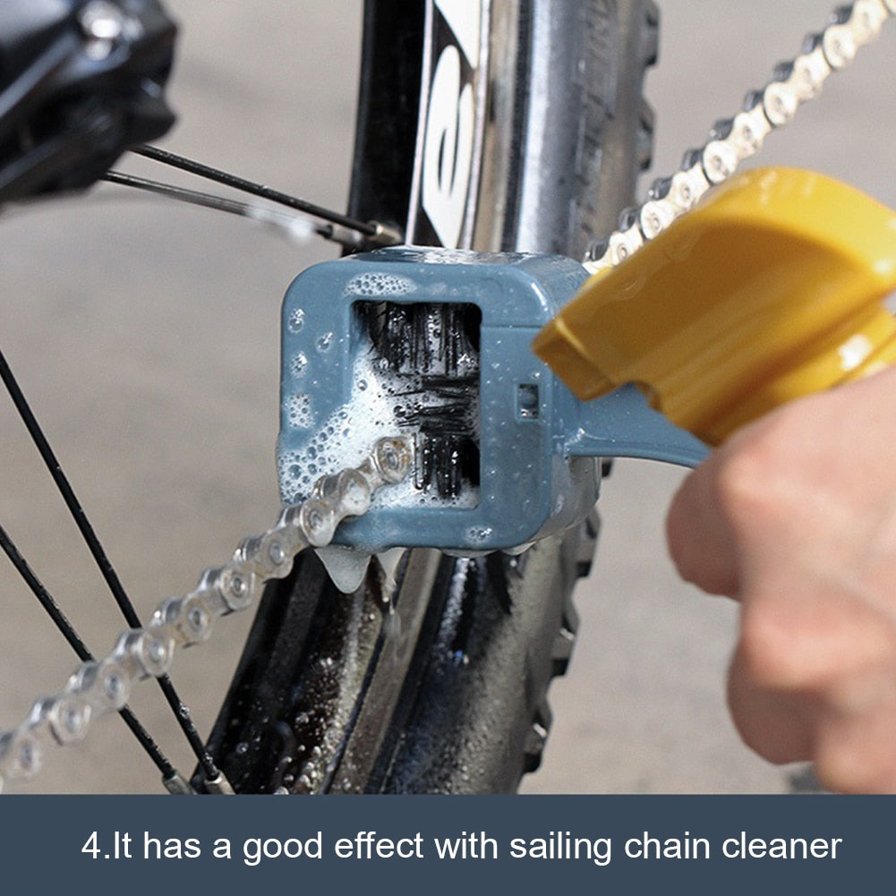 Binygo Plastic Bicycle Chain Cleaner MTB Mountain Bike Machine Washer Brush Scrubber Biking Portable Dustproof Cycling Parts