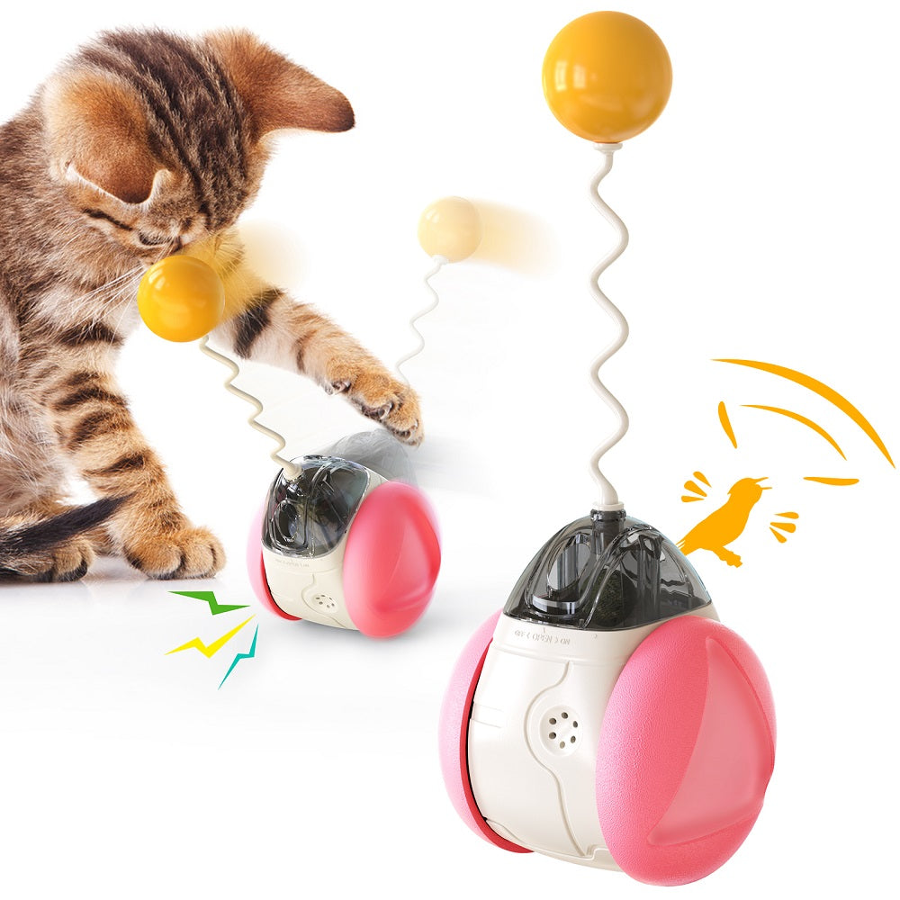 Pet Cat Toy, Birdcall Sound Balance Car Toy