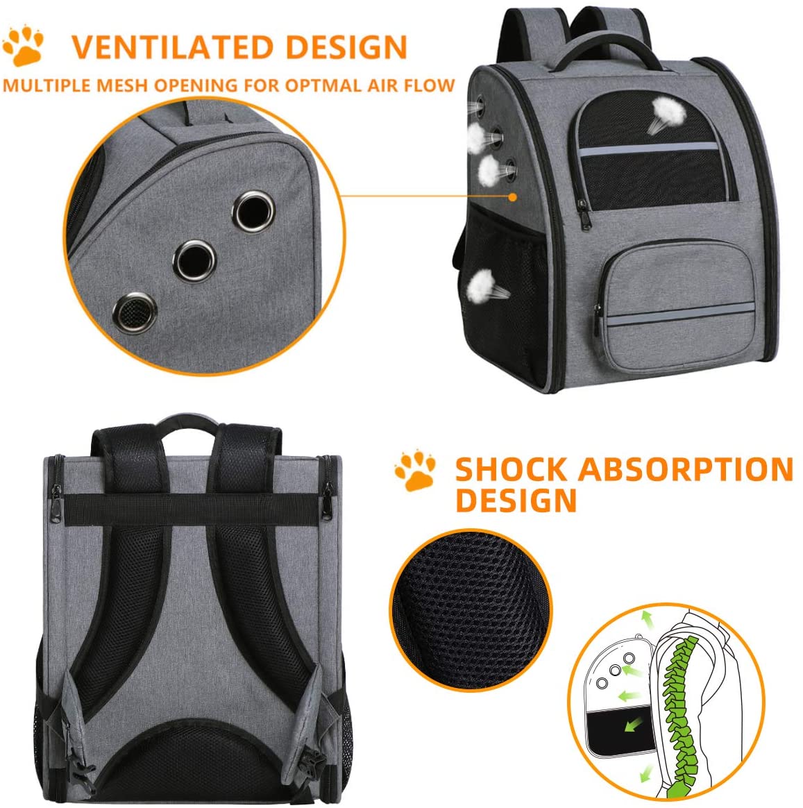 Trapezoid pet backpack