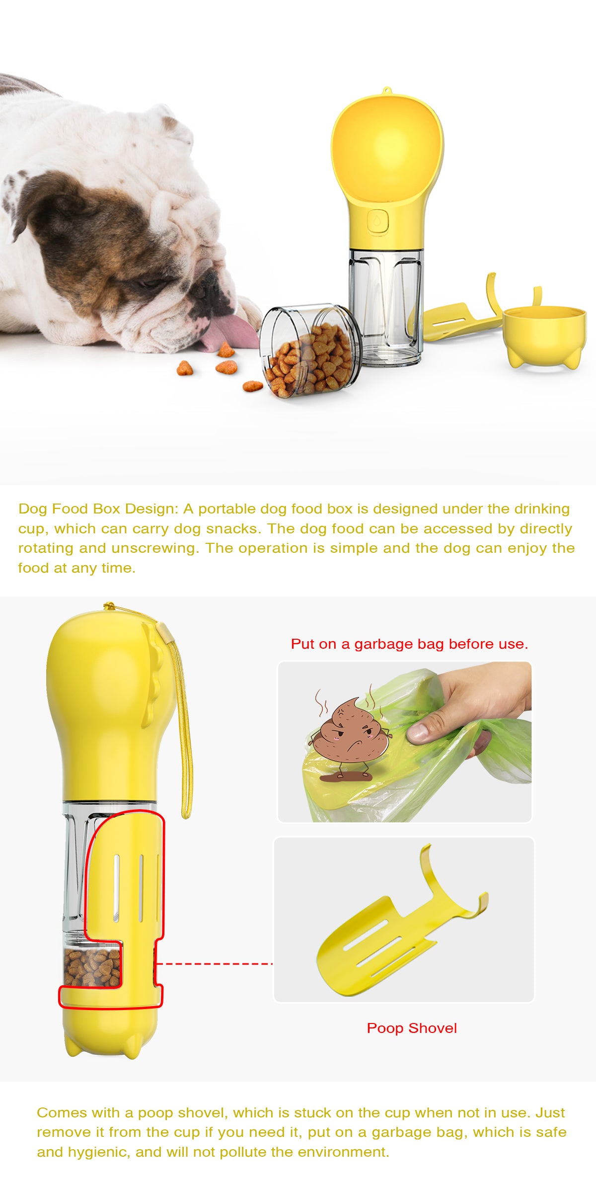 300ML Portable Water Cup Pet Dog Accompanying Cup Outdoor Travel Water Bottle