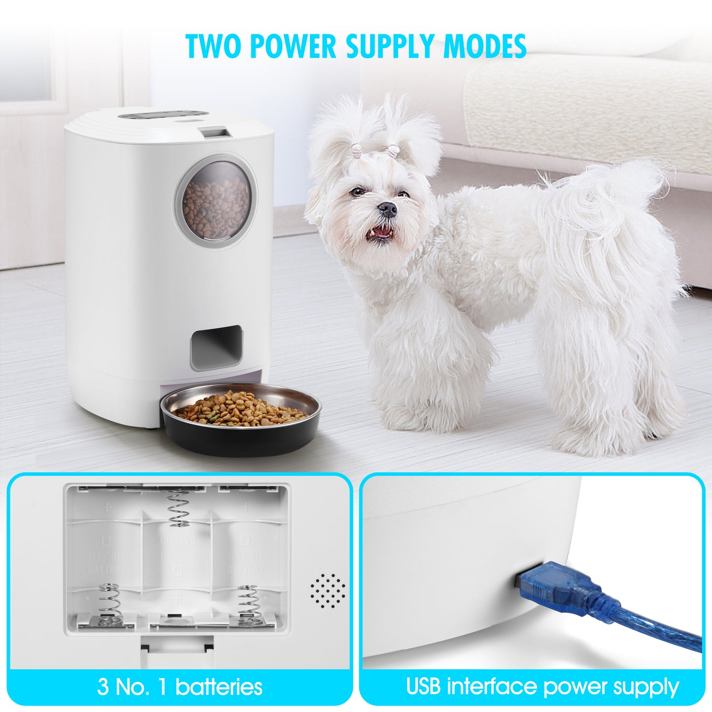 4.5L Square Style Auto Pet Feeder with O-Window