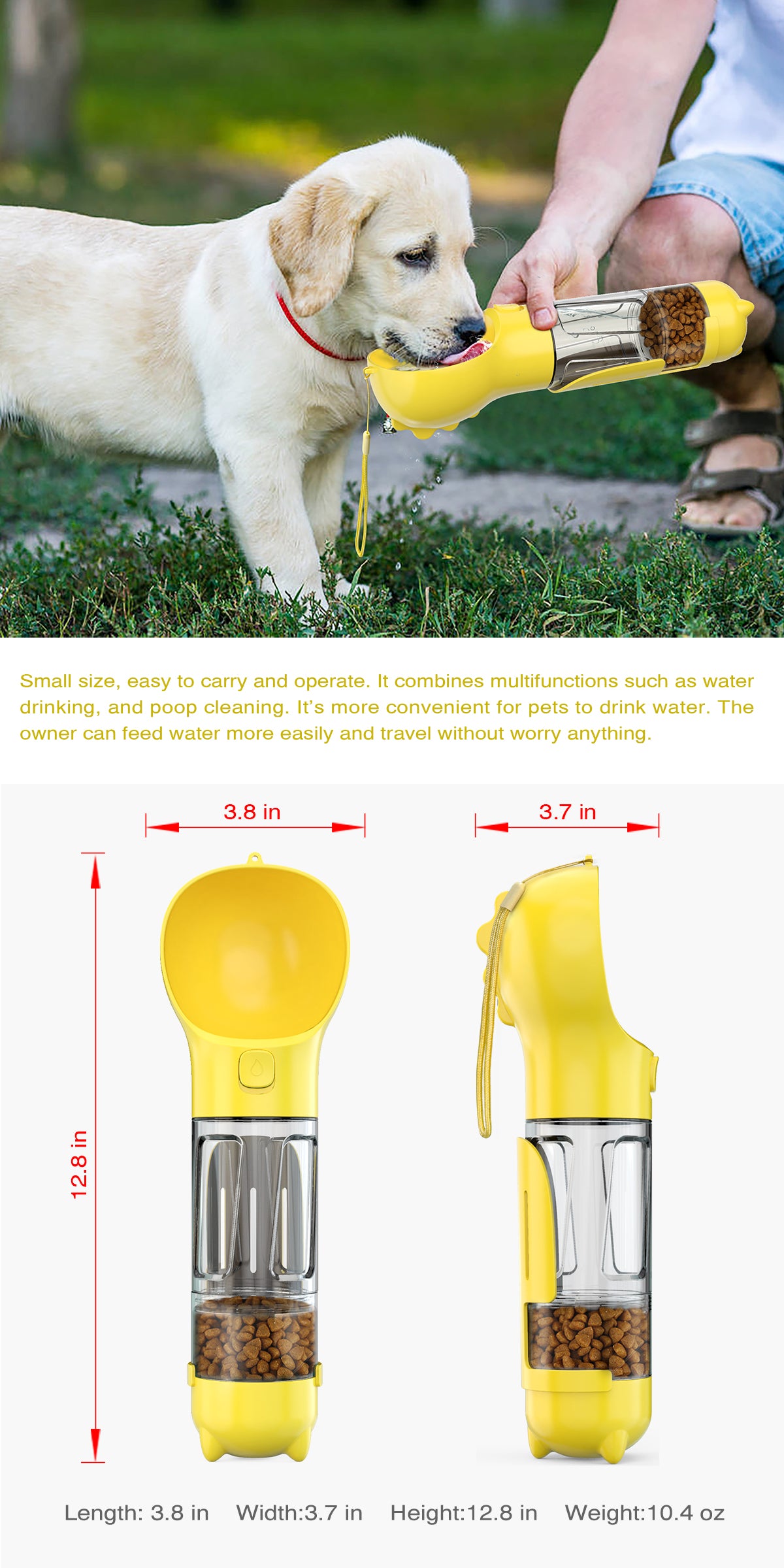 300ML Portable Water Cup Pet Dog Accompanying Cup Outdoor Travel Water Bottle