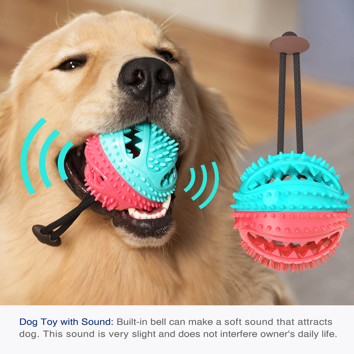 Pet Dog Toy, Round Vocal Food Spill Ball Toys