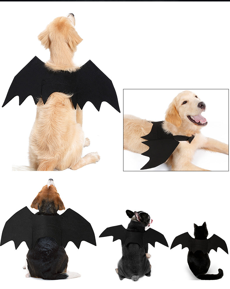 Halloween Pet Bat Wings Small Large Dog Cat Bat Costume Clothing