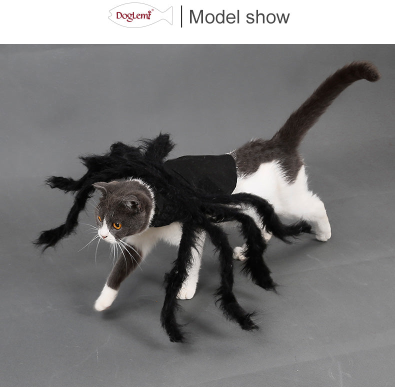 Halloween Pet Products Cosplay Spider Costume Dog Cat Spider Look Party Clothes