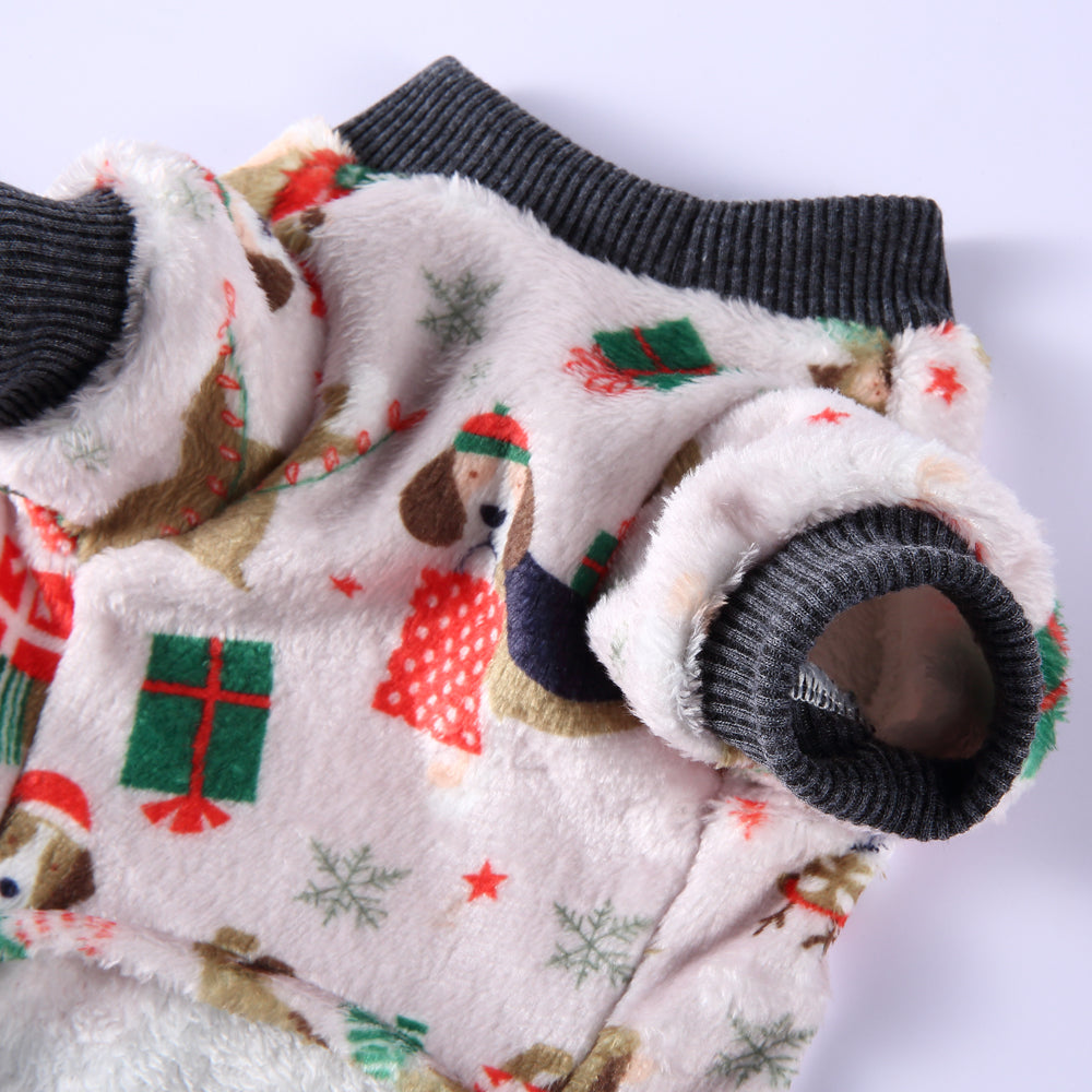 Christmas puppy four-legged sweater