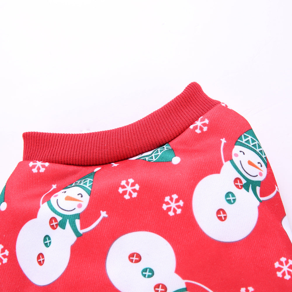 Christmas snowman four-legged shirt
