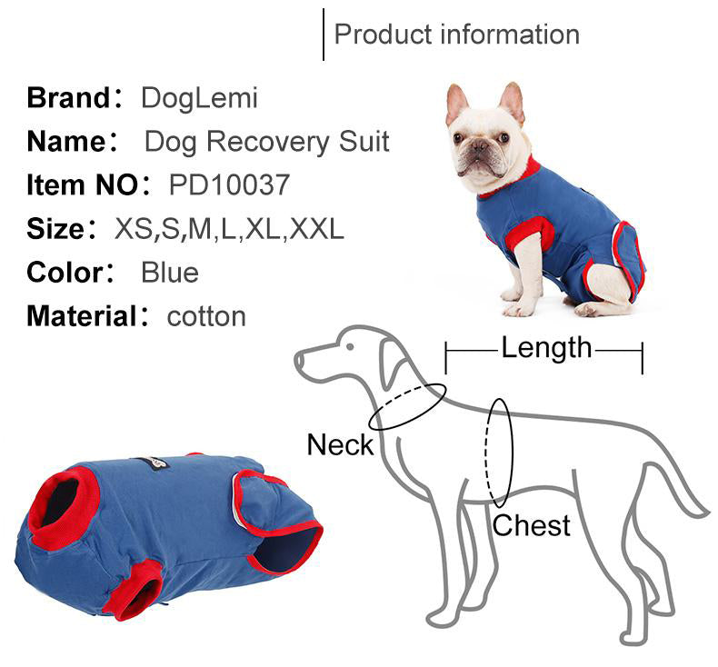 Collar Alternative Dog Recovery Suit After Surgery Pet Wear