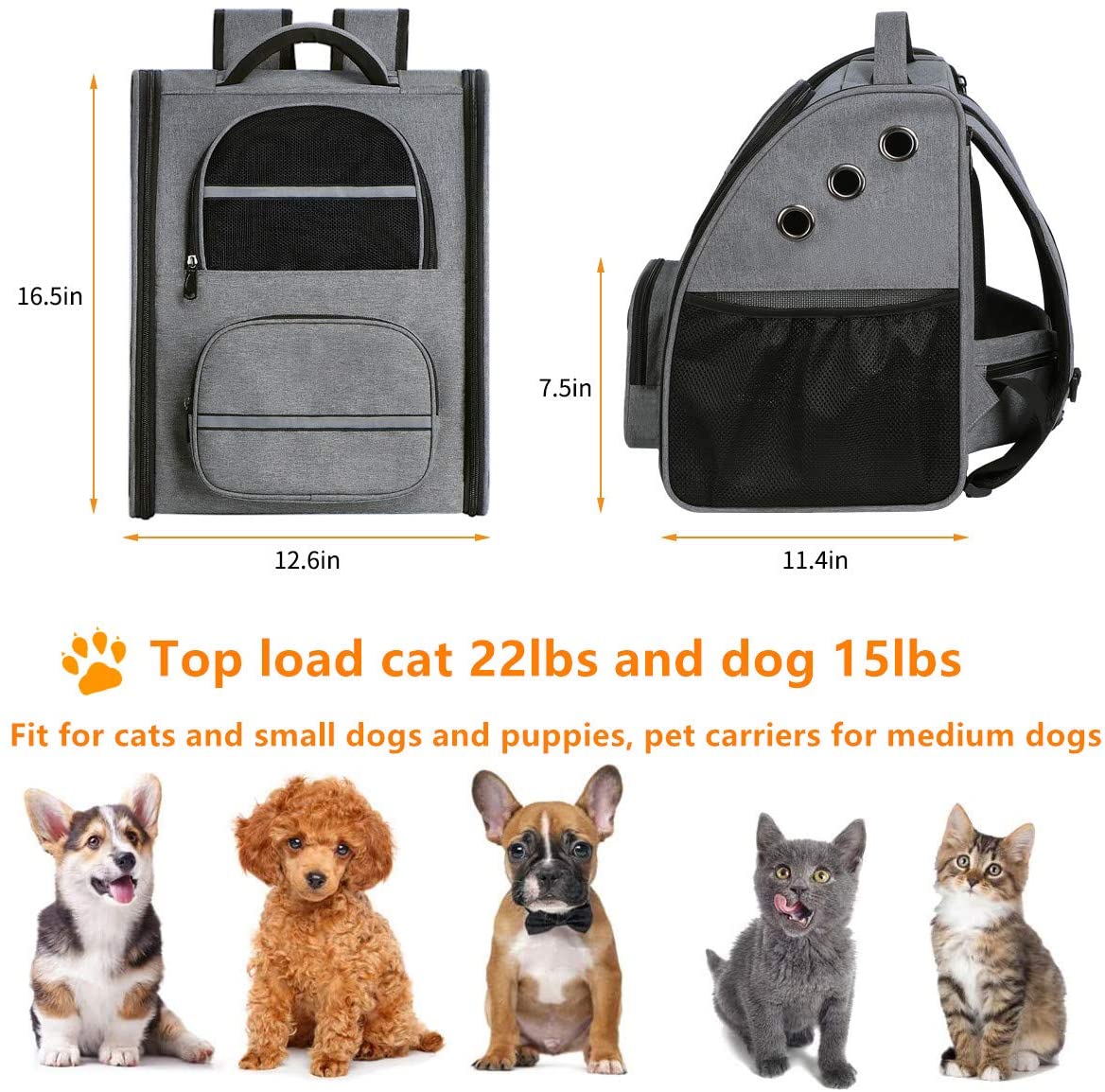 Trapezoid pet backpack
