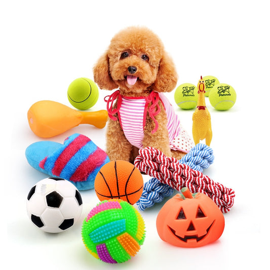 New Rubber Squeak Toy for Dog Screaming Chicken Chew Bone Slipper Squeaky Ball Dog Toys Tooth Grinding Training Pet Toy Supplies