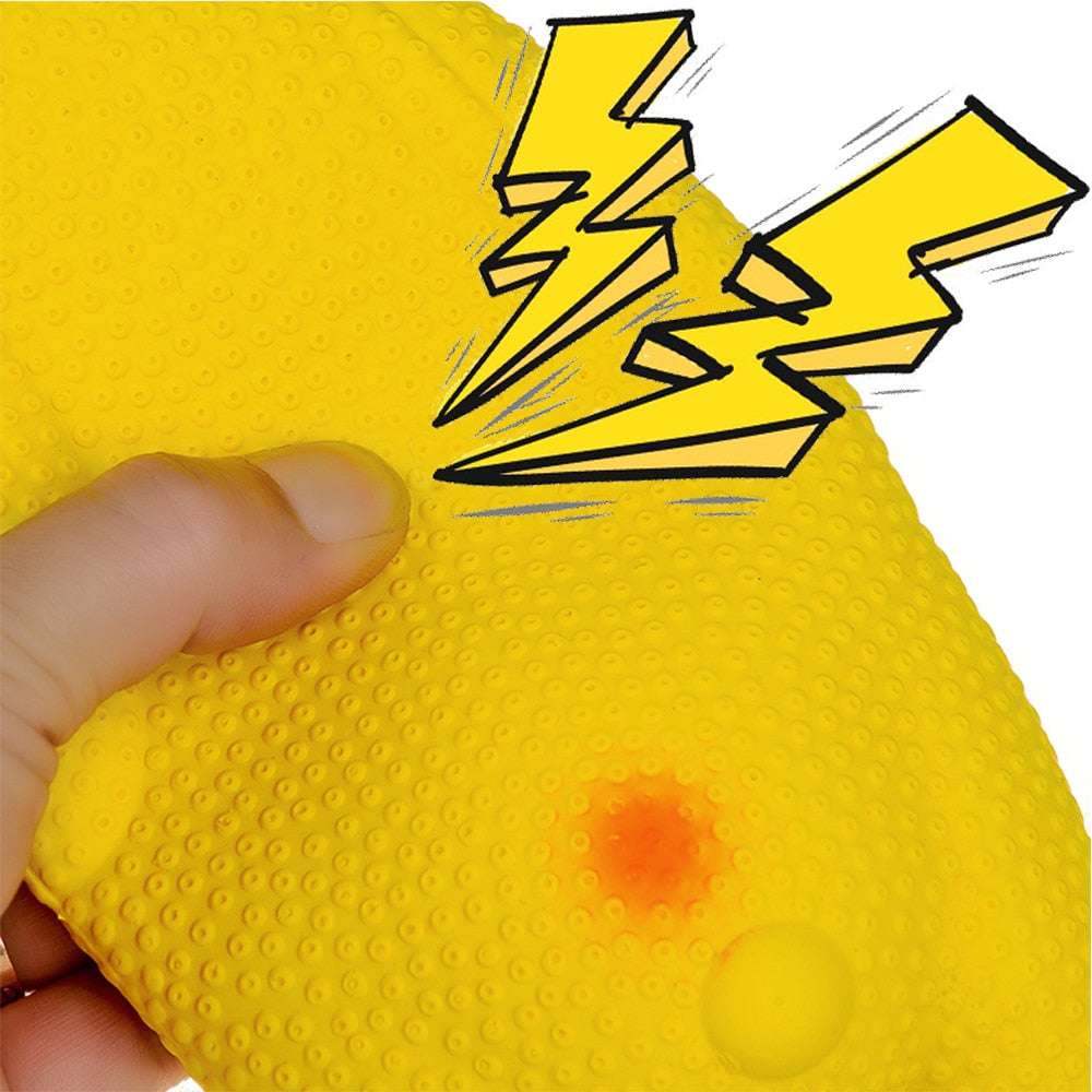 Super Durable Funny Squeaky Yellow Rubber Chicken Dog Chew Toy