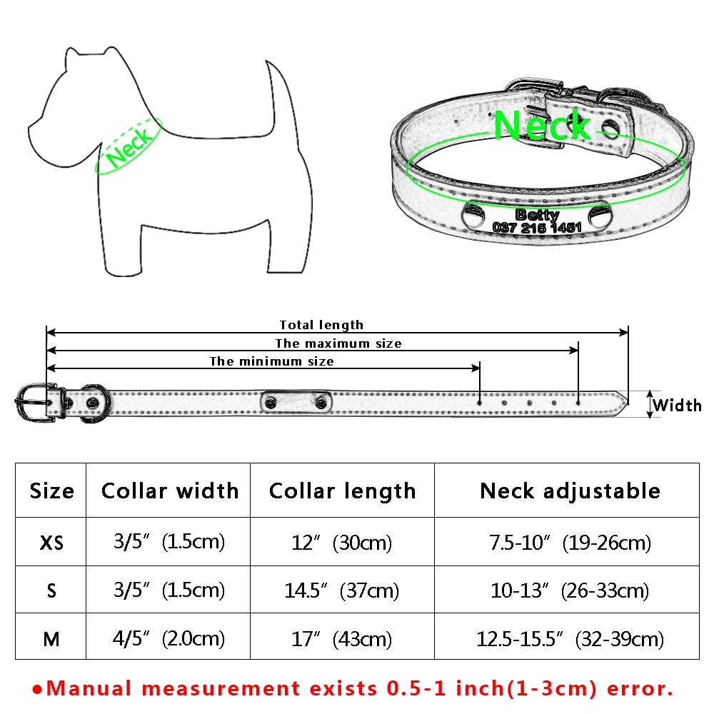 Cat and Dog Collar Nameplate Collar Free Engraving Adjustable