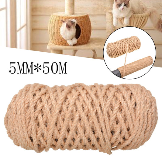 Replacement Sisal Rope For Pet Cat Scratching Post Claw Care Toy Desk Legs Binding Rope