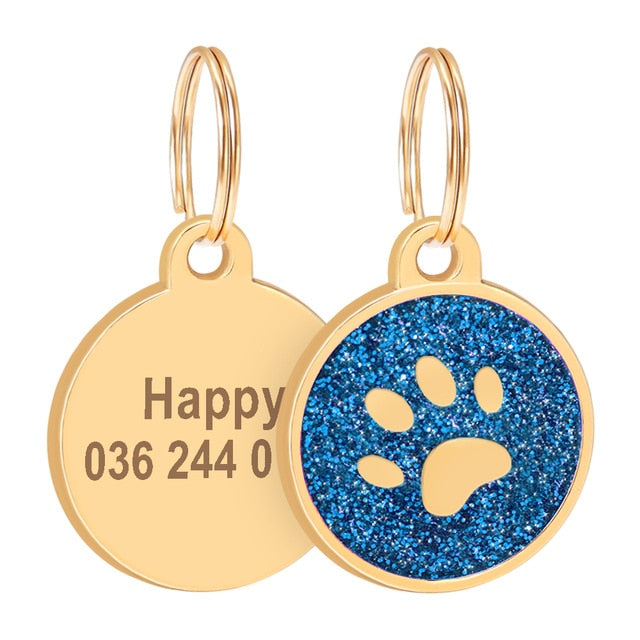 Free Engraved Pet Dog ID Tag Personalized Cat Puppy ID Tag Pet Dog Collar Accessories Custom Dogs Anti-lost Name Tags Pendant
