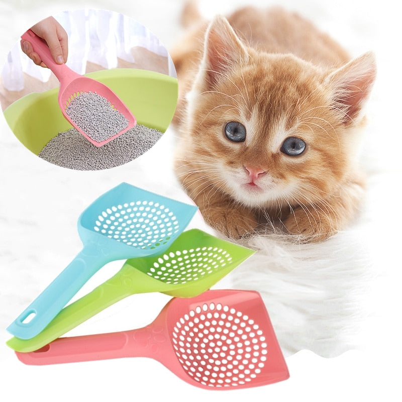 Plastic Cat Litter Scoop Pet Care Sand Waste Scooper Shovel Hollow Cleaning Tool