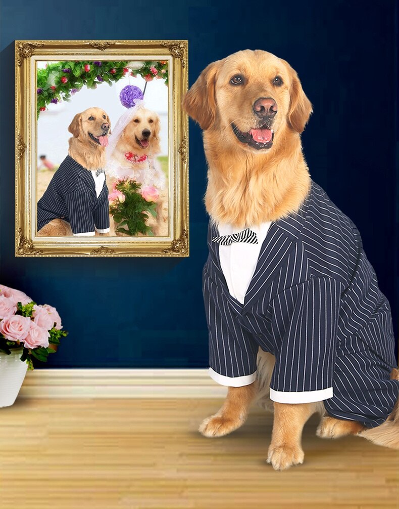 Large Dogs Wedding Party Dog Clothing Suit Dress Coat