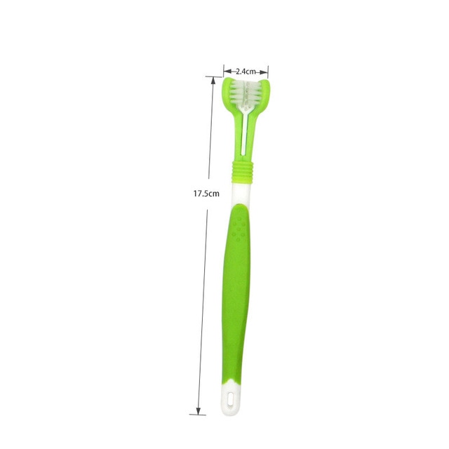 Pet Toothbrush Three-Head Toothbrush Multi-angle Cleaning Addition Bad Breath Tartar Teeth