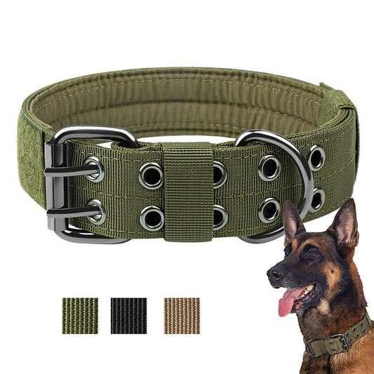 Durable Tactical Dog Collar Adjustable Heavy-duty Military Training Pet Collar