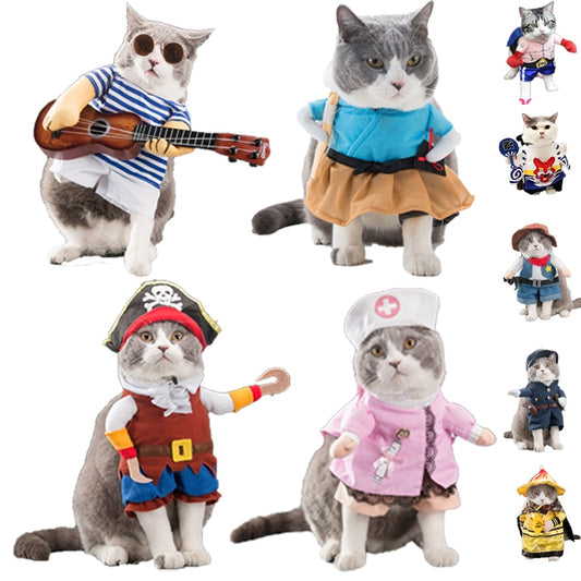 Cat Cosplay Suit For Cats Clothes Firecrackers Corsair Cowboy Cute Costumes
