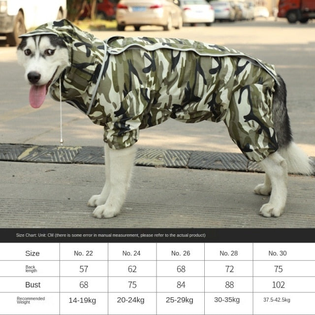 Pet Small Large Dog Raincoat Waterproof Clothes For Jumpsuit Rain Coat