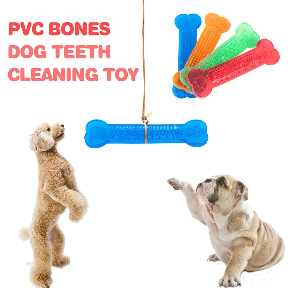 Pet Dog Chew Toys Rubber Bone Toy Aggressive Chewers Dog Toothbrush