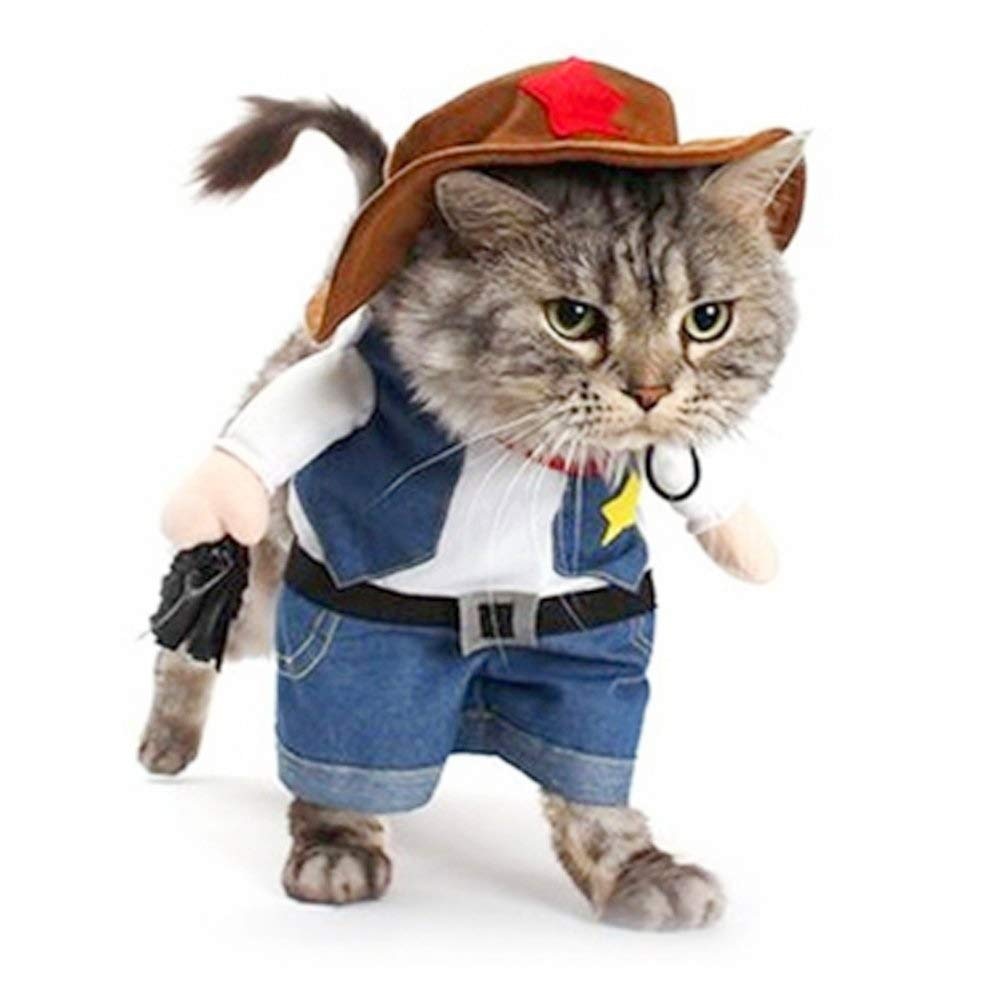 Cat Cowboy Costume Hat for Cats Small Dogs Pet Costunm Cosplay