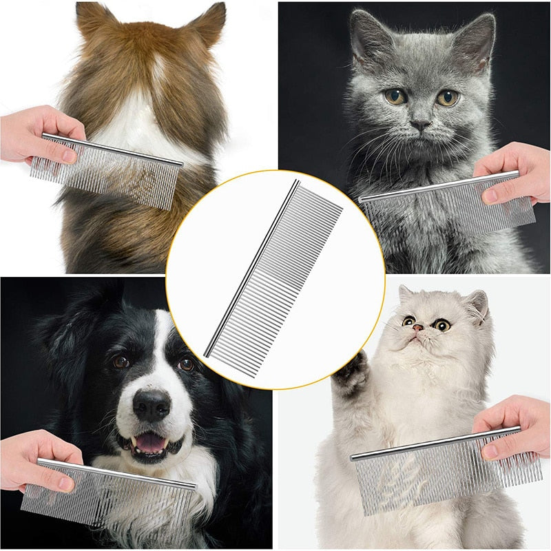 Stainless Steel Pet Grooming Comb for Dogs and Cats