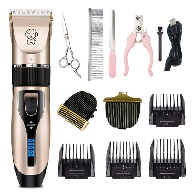 Pet Hair Clippers for Dogs and Cat Rechargeable Grooming Shaver