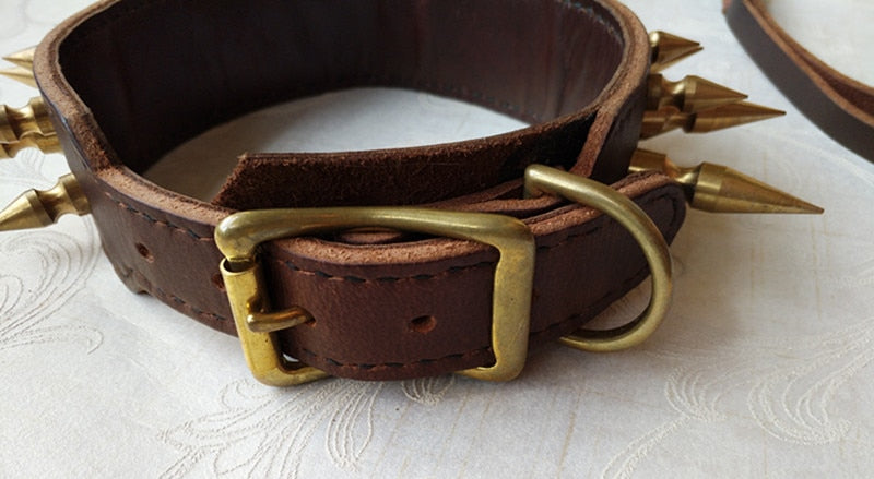 Staffordshire Bull Terrier Collars Handcrafted Leather Dog Collars Heavy Duty Dog