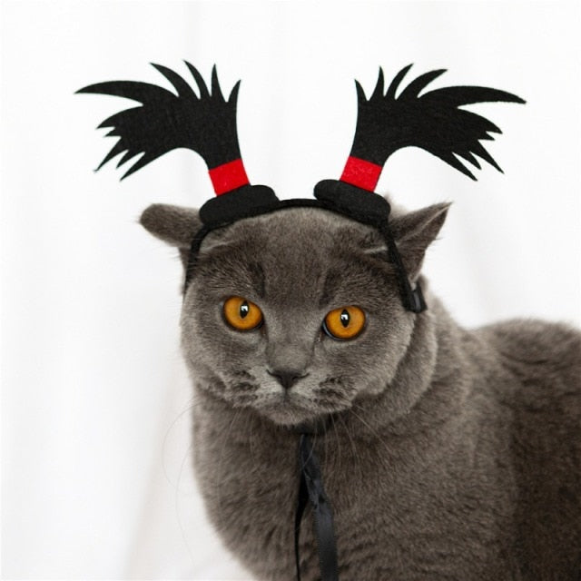 Halloween Pet Cat Headwear Funny Cats Dogs Headdress For Puppy Cat Kitten Xmas Party