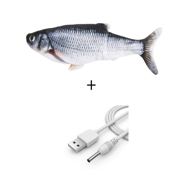Electric Cat Toy 3D Fish USB Charging Simulation Fish Interactive Cat Toys