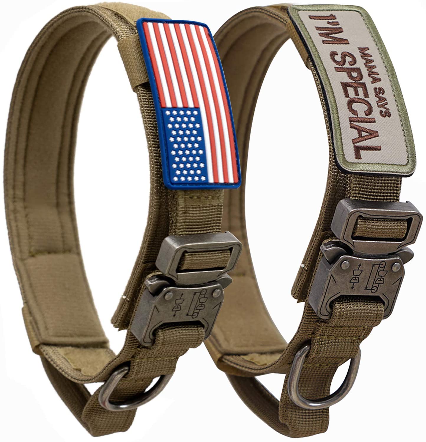 Tactical Dog Collar with USA American Flag