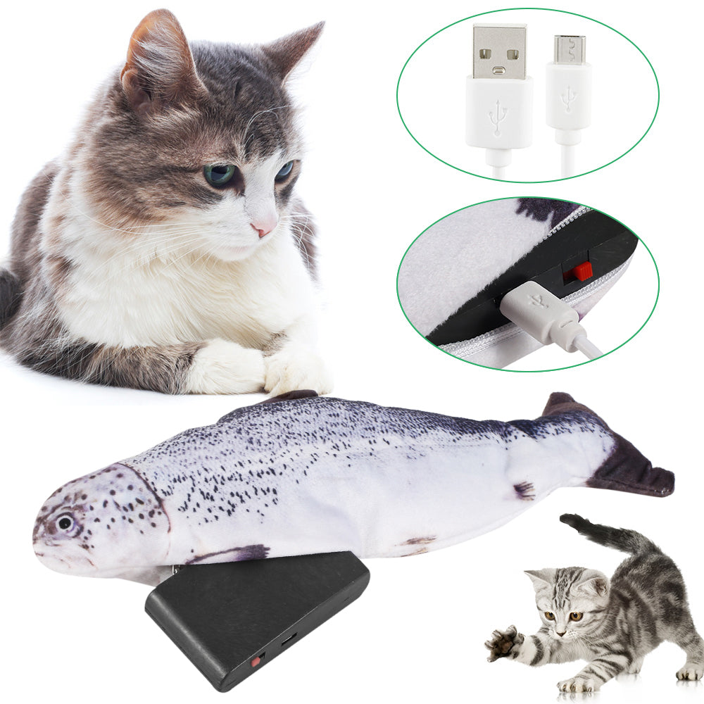 Electric Cat Toy 3D Fish USB Charging Simulation Fish Interactive Cat Toys