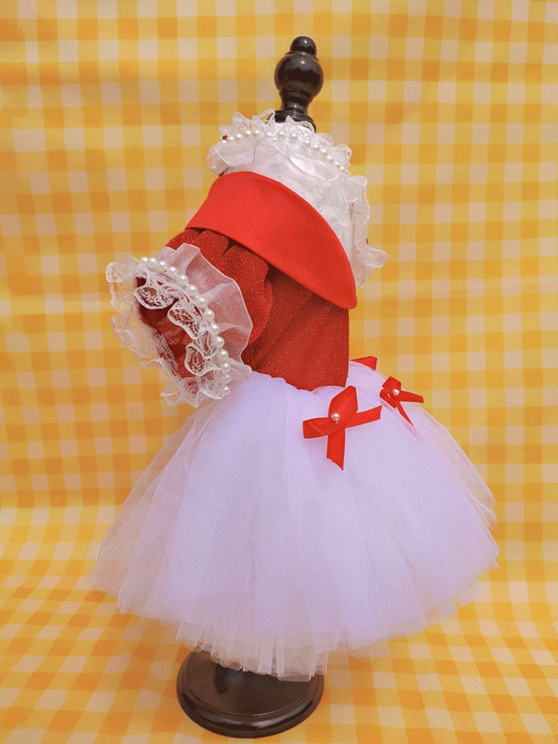Cat Dog Wedding Dress Chihuahua Doggie Puppy Small Dog Clothes