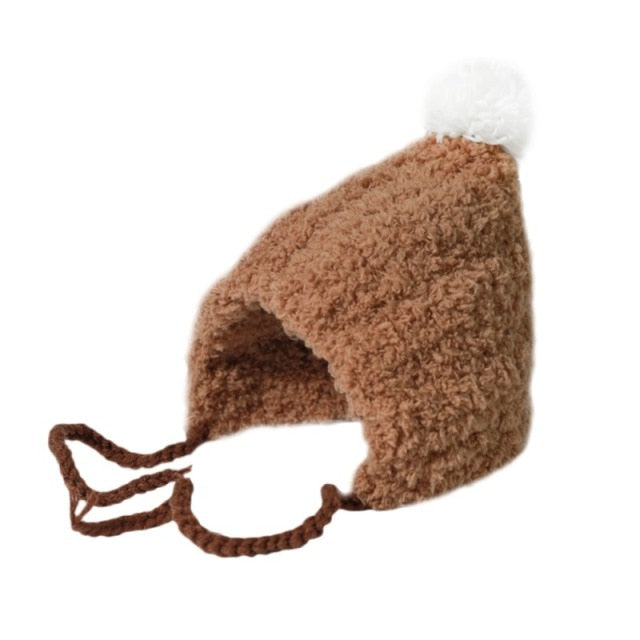 Hand-knitted Christmas Hat for Dog Cat Cap Winter Warm Plush Knitted