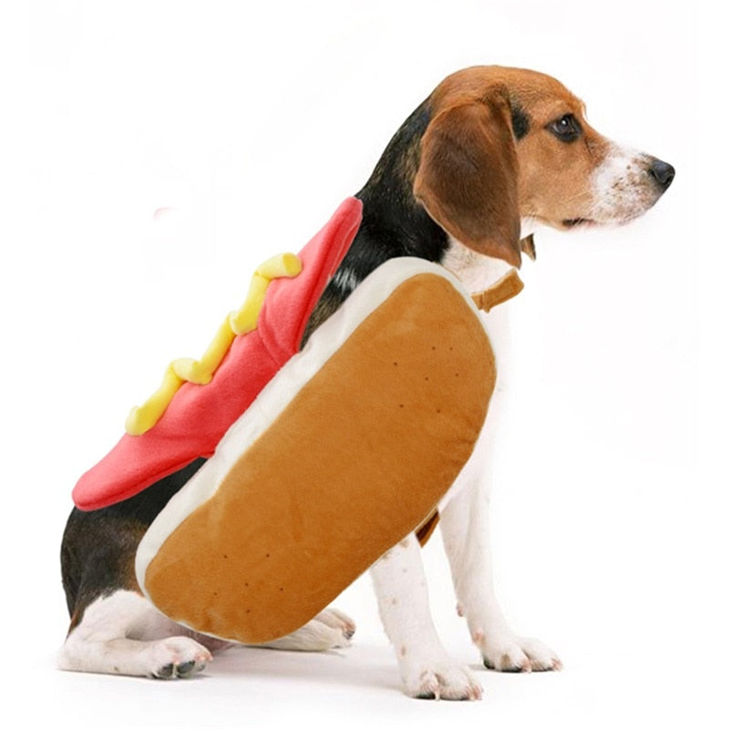 Pet Cat Hot Dog Costume Pet Dog Sausage Clothes Cat Puppy Outfit